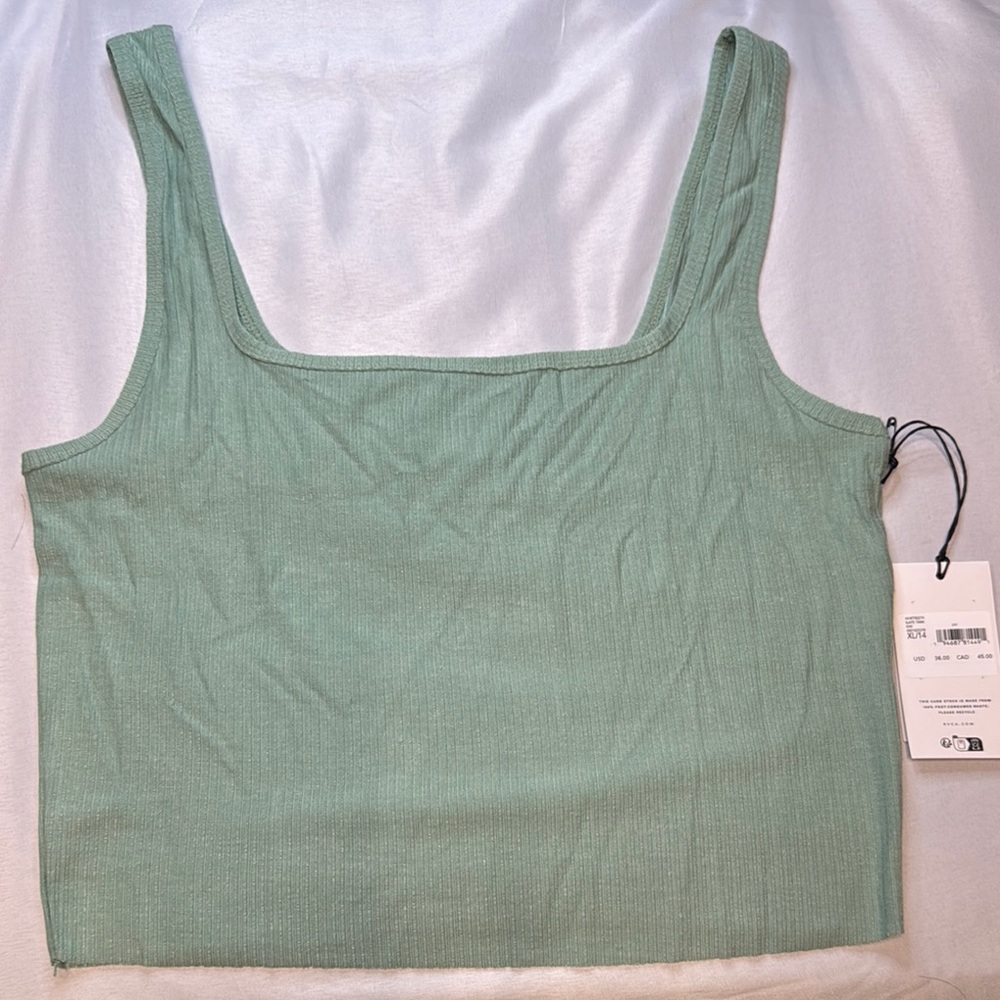 RVCA Green CropTank Top